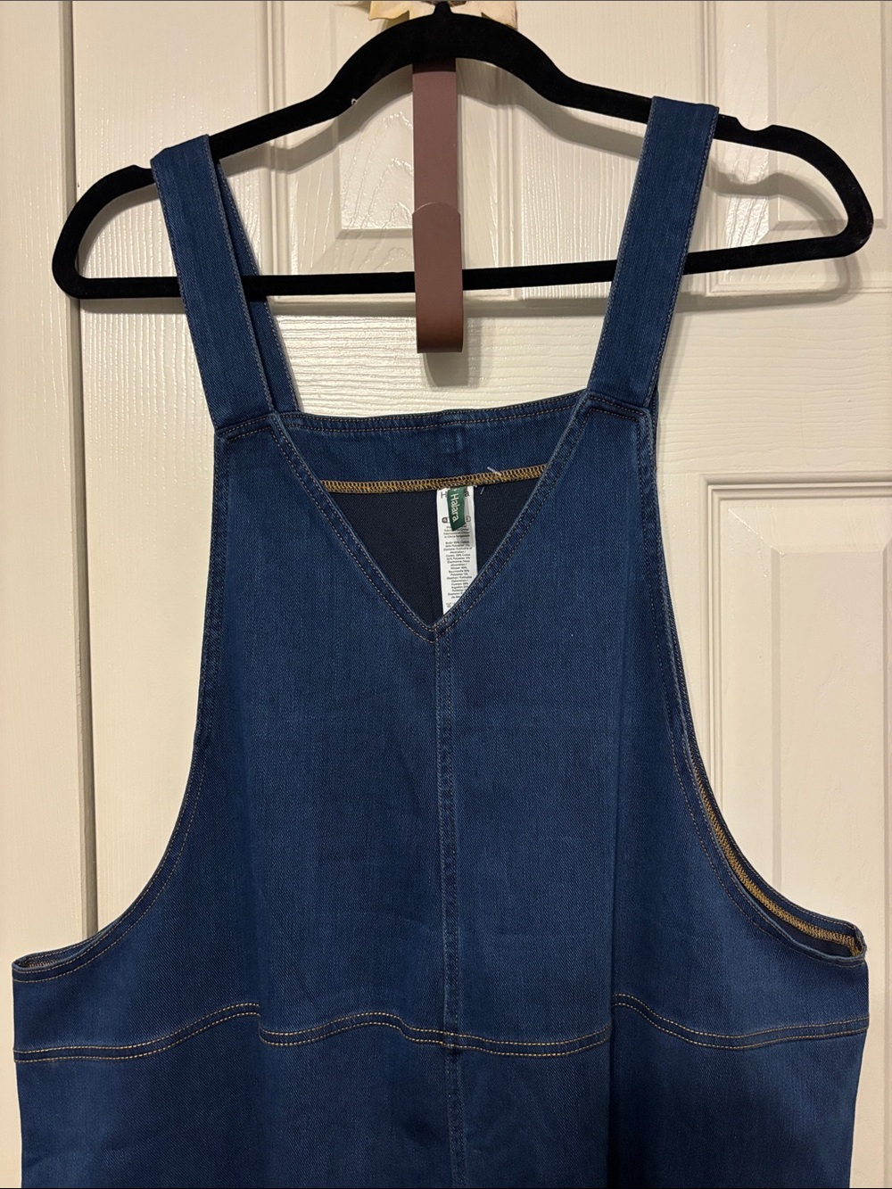 Halara Flex Denim Wide Leg Stretch Plus Overalls - Picture 3 of 13